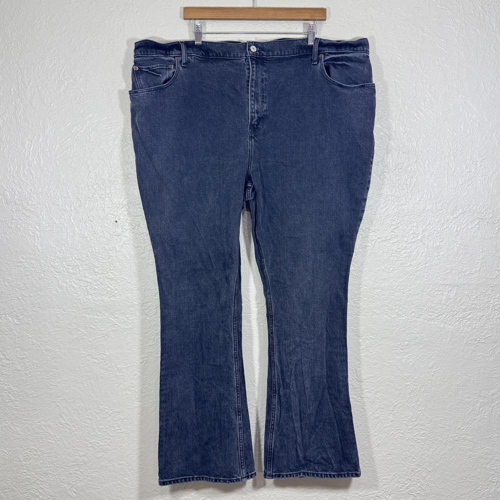 A&F Abercrombie Fitch 70's Vintage Flare Jeans 36 22R Gray Ultra Hi Rise Stretch